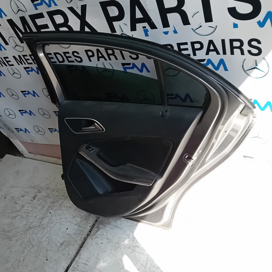 MERCEDES BENZ A-CLASS W176 DRIVER REAR DOOR OSR GREY 2012-18 COMPLETE FMD227