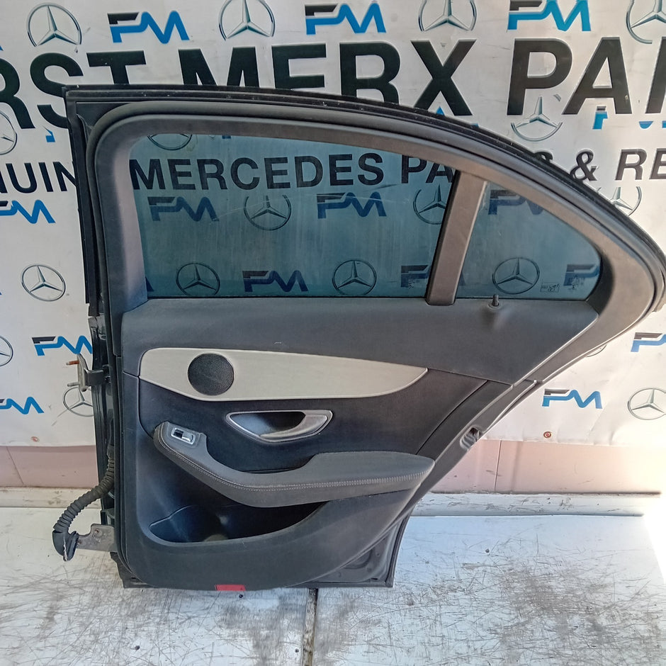 MERCEDES C-CLASS W205 SLN DRIVER REAR DOOR OSR GREY 2014 COMPLETE FMD463