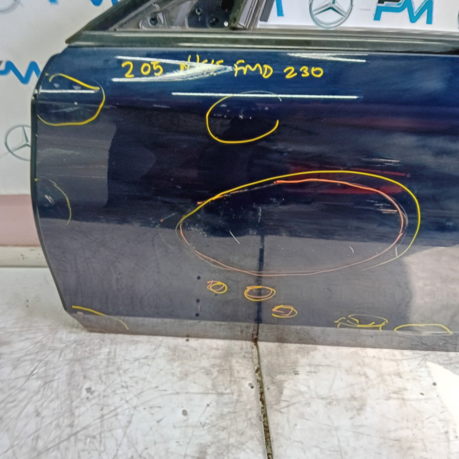 MERCEDES C-CLASS W205 PASSENGER FRONT DOOR NSF BLUE 2014 ON FMD230