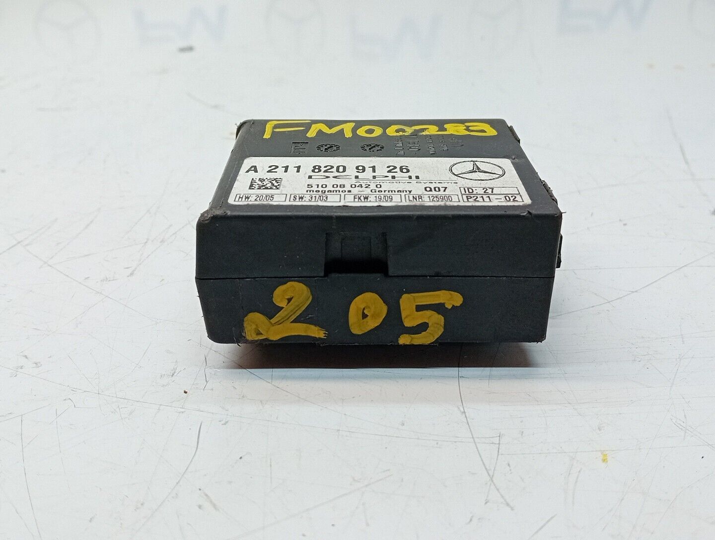 MERCEDES W209 W211 W220 W163 Alarm Control Module ECU A2118209126 FM00283