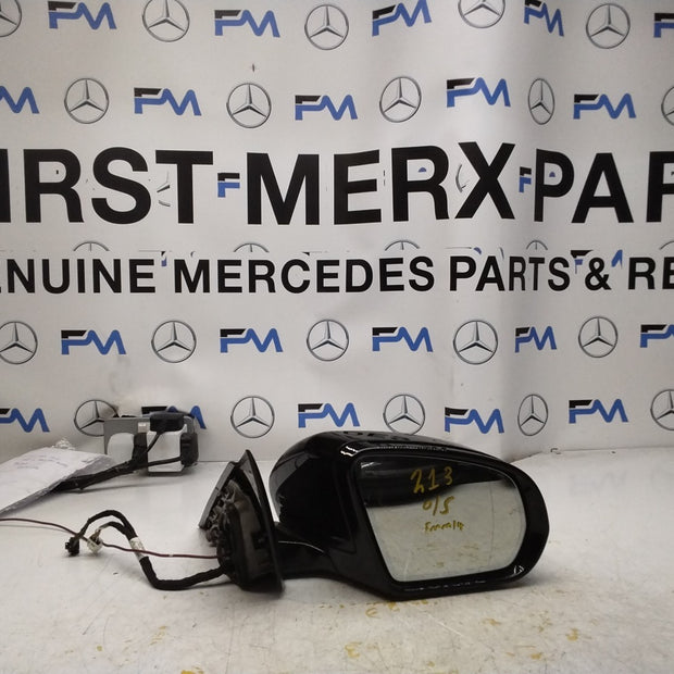 MERCEDES E-CLASS 2016 On W213 DRIVER SIDE WING MIRROR A2138102800 BLACK FMM14