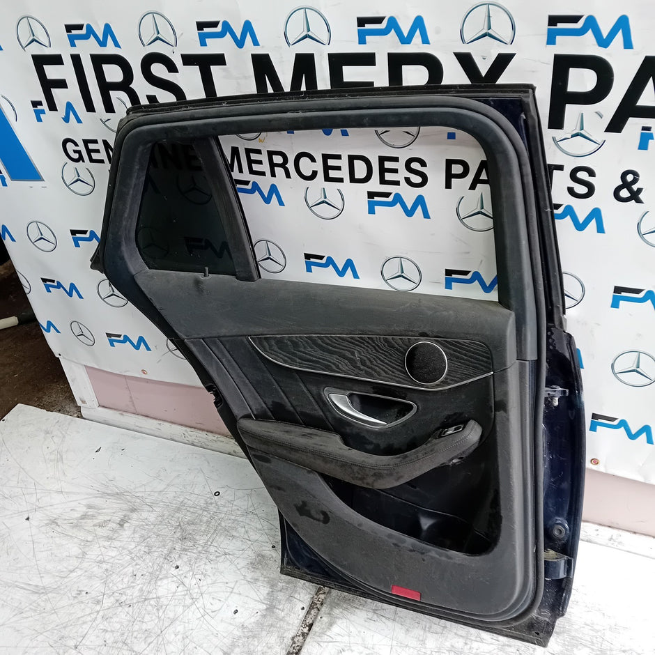 MEECEDS C-CLASS S205 EST PASSENGER REAR DOOR NSR BLUE 2014 ON COMPLETE FMD391