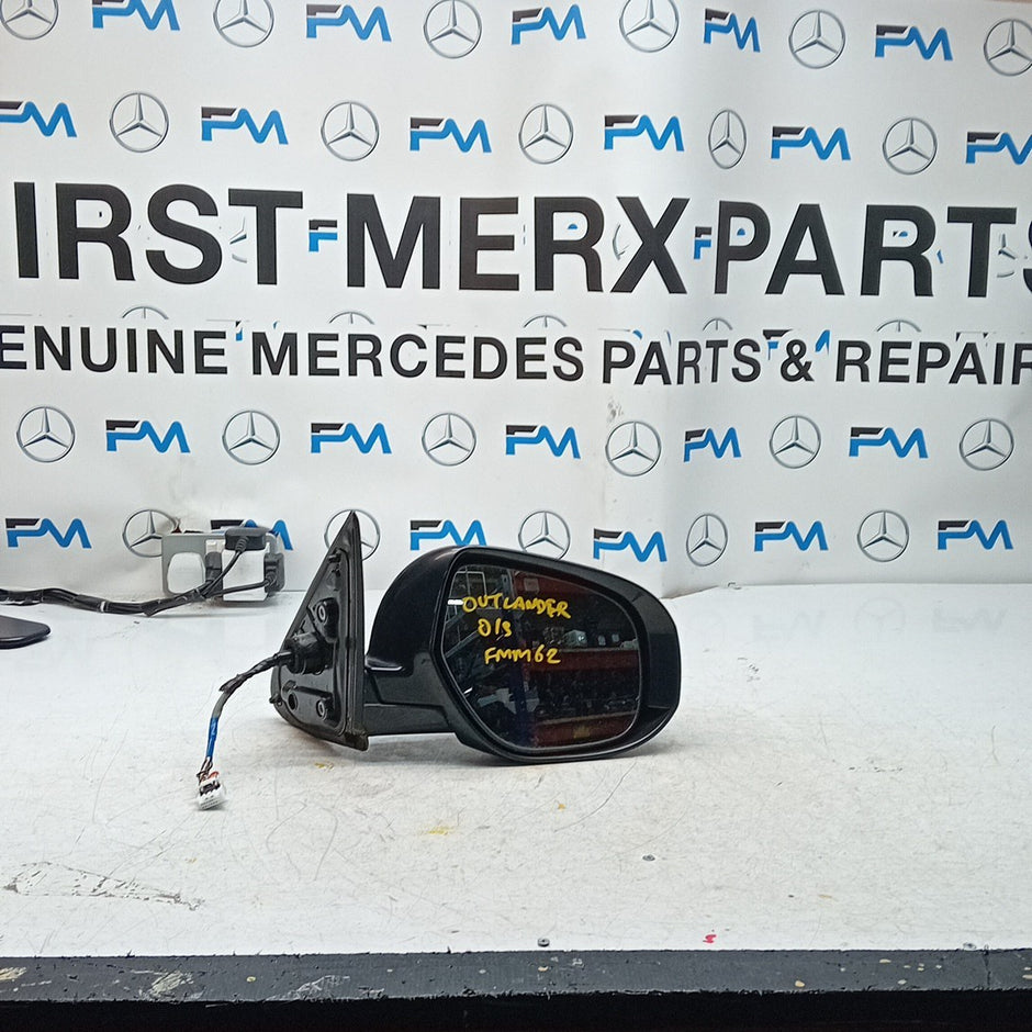 MITSUBISHI OUTLANDER MK3 DRIVER SIDE WING MIRROR OSF BLACK 2013 FMM62