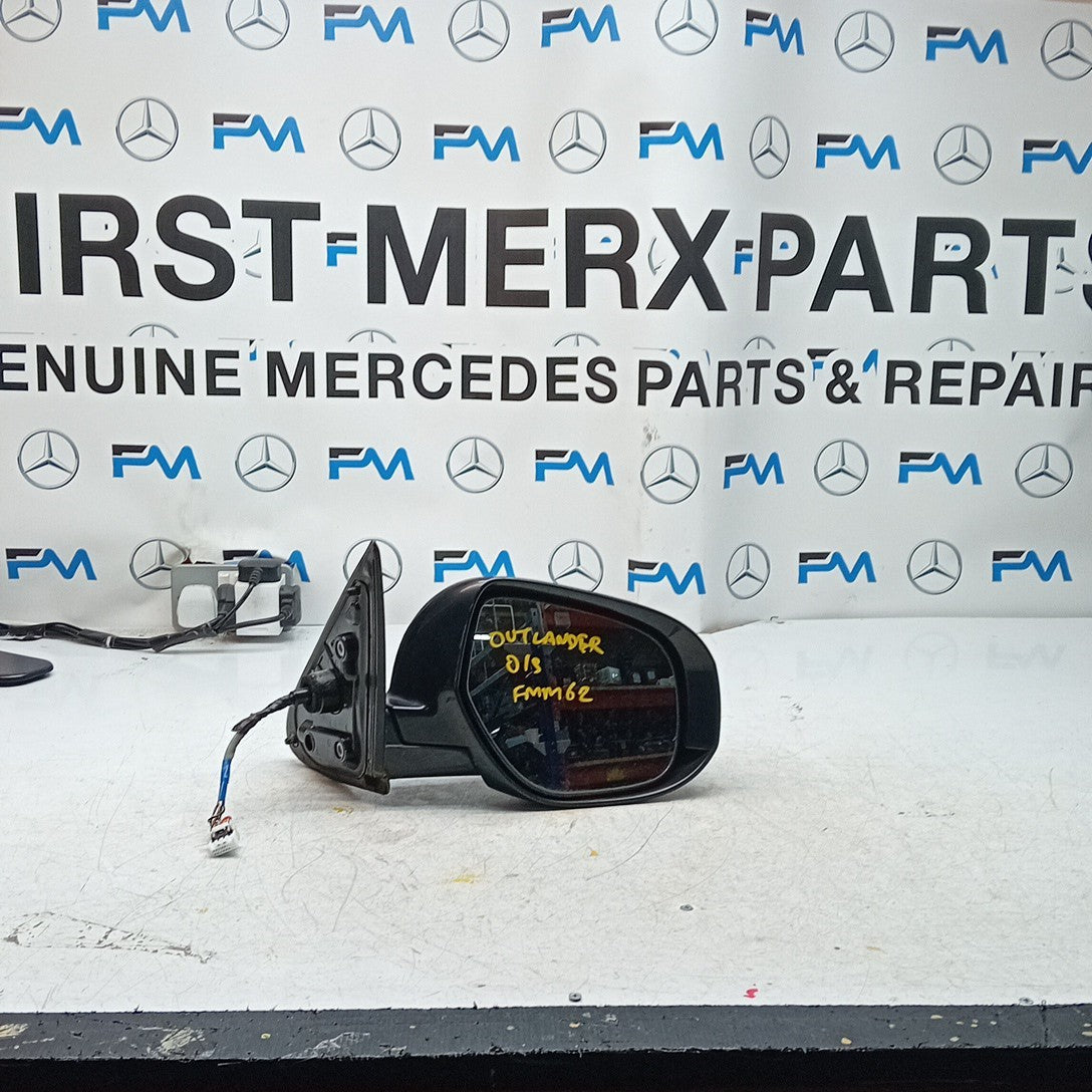 MITSUBISHI OUTLANDER MK3 DRIVER SIDE WING MIRROR OSF BLACK 2013 FMM62