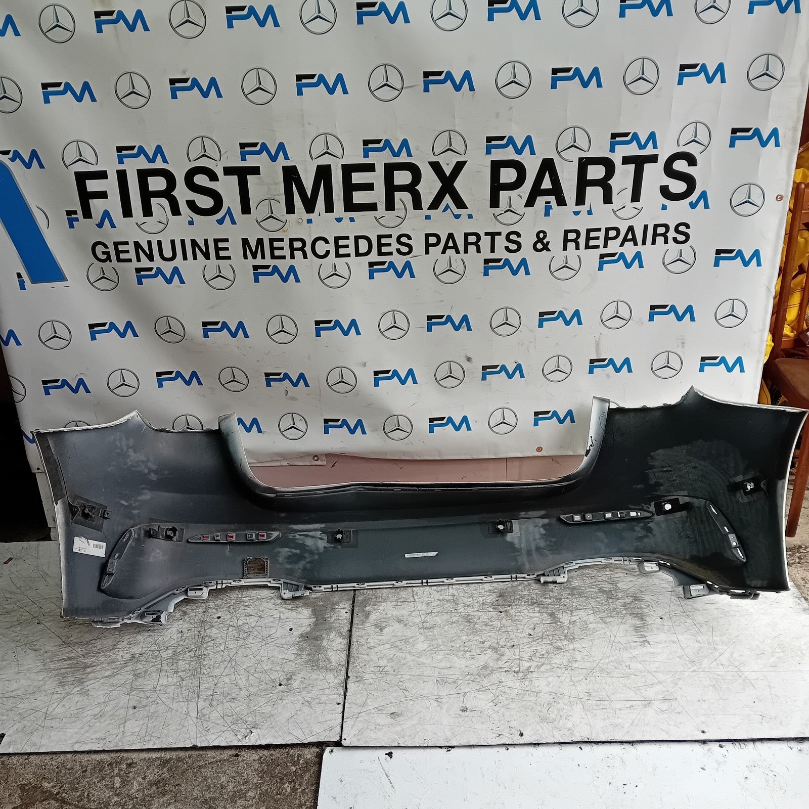 MERCEDES BENZ  A-CLASS W177 REAR BUMPER A1768850125 2018 WHITE FMX14