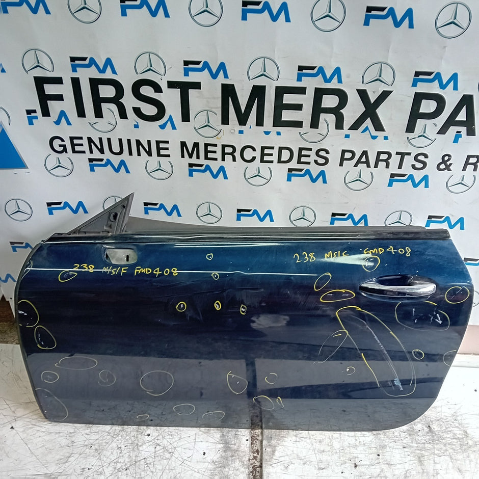 MERCEDES E-CLASS W238 PASSENGER FRONT DOOR NSF 2016 ON BLUE COMPLETE FMD408