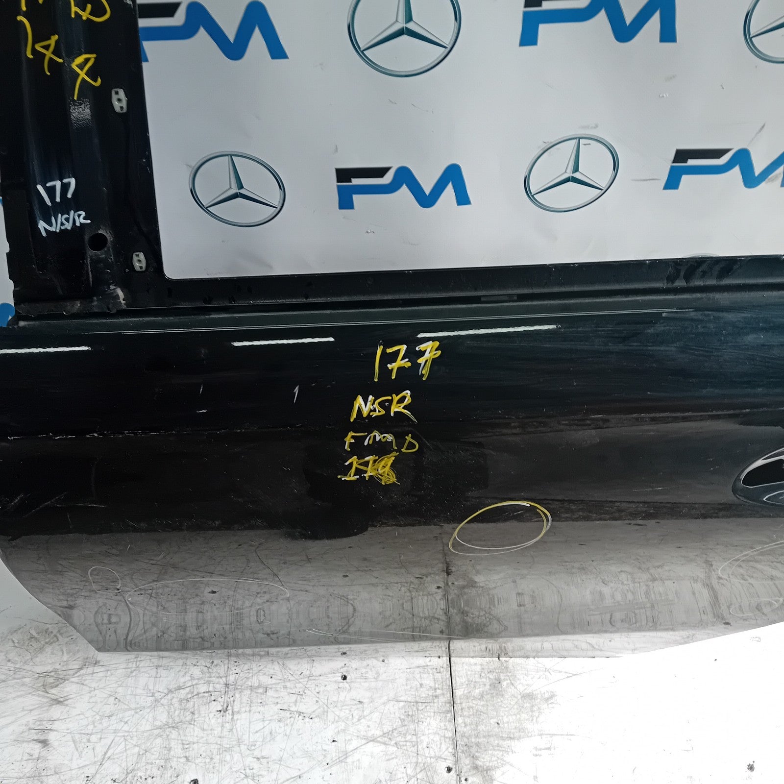 MERCEDES BENZ A-CLASS W177 PASSENGER SIDE REAR DOOR N/S/R BLACK  FMD144