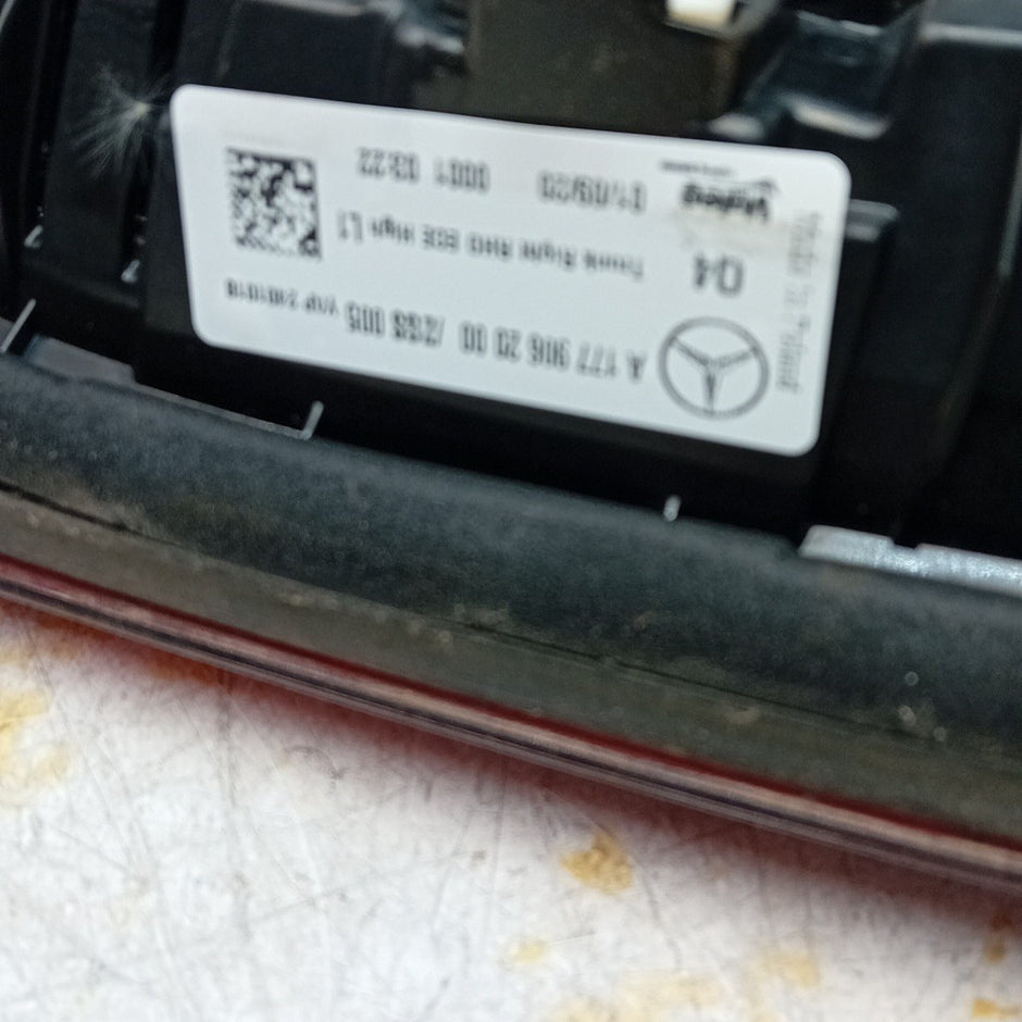 MERCEDES A-CLASS W177 DRIVER RIGHT OS REAR INNER TAIL LIGHT A1779062000 FMT242