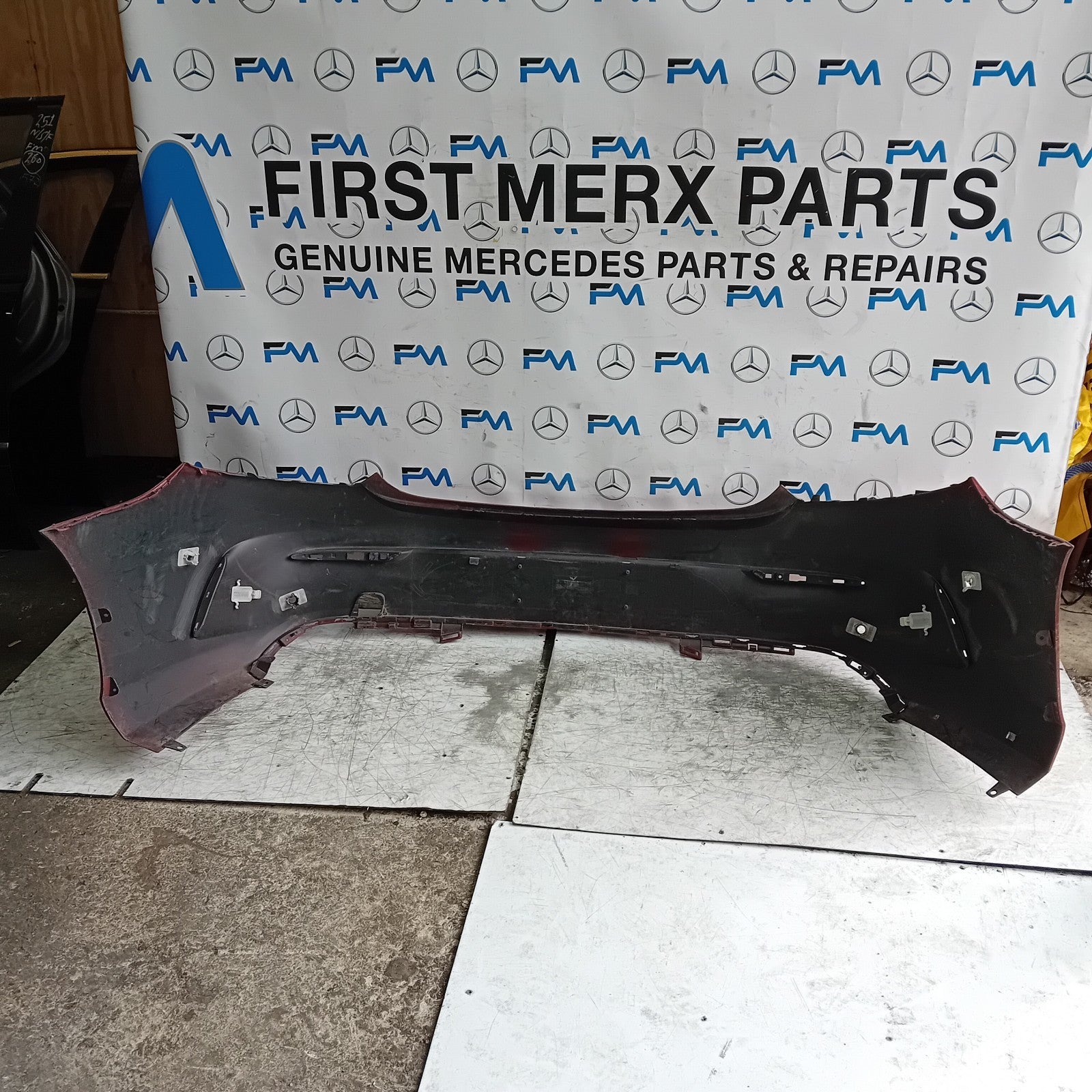 MERCEDES BENZ C-CLASS C205 CP REAR BUMPER 2014 RED FMX46