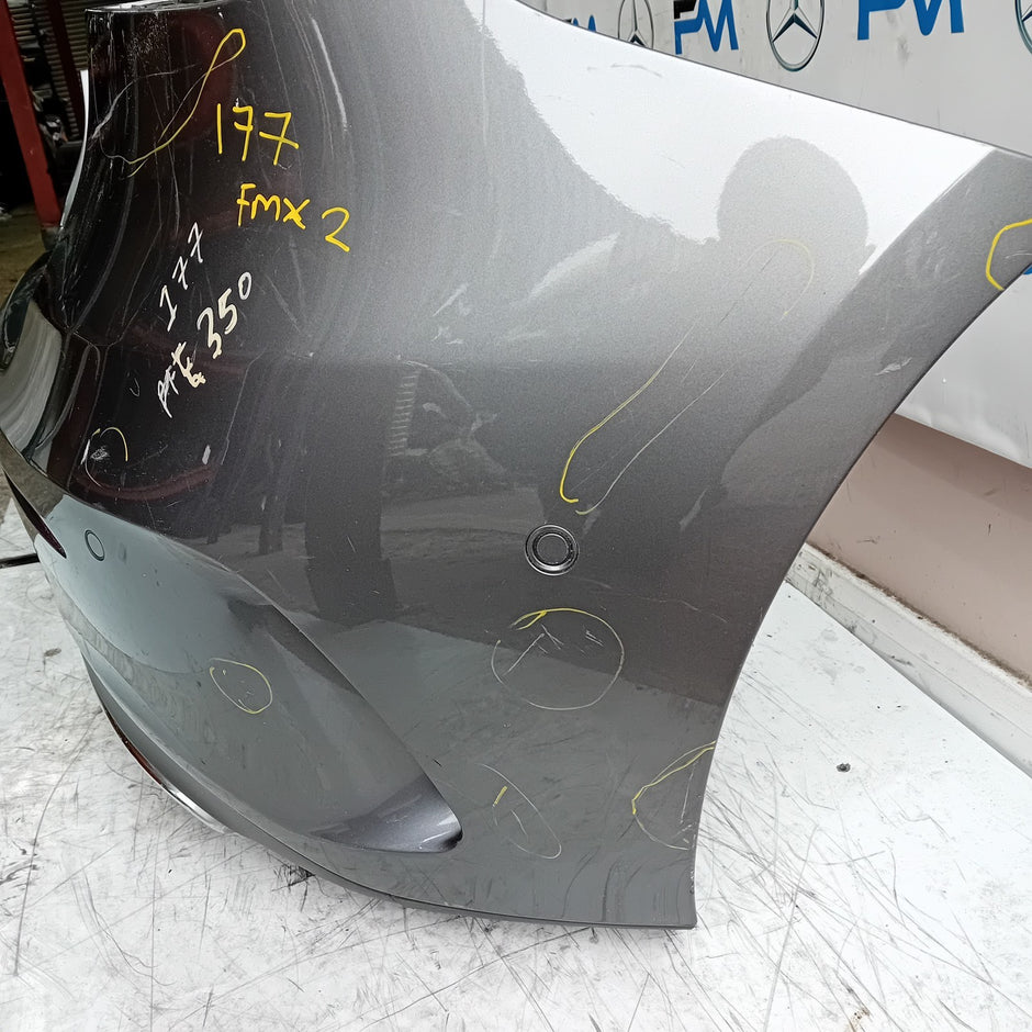 MERCEDES BENZ  A-CLASS W177 REAR BUMPER A1778804506 GREY 2018 COMPLETE FMX2