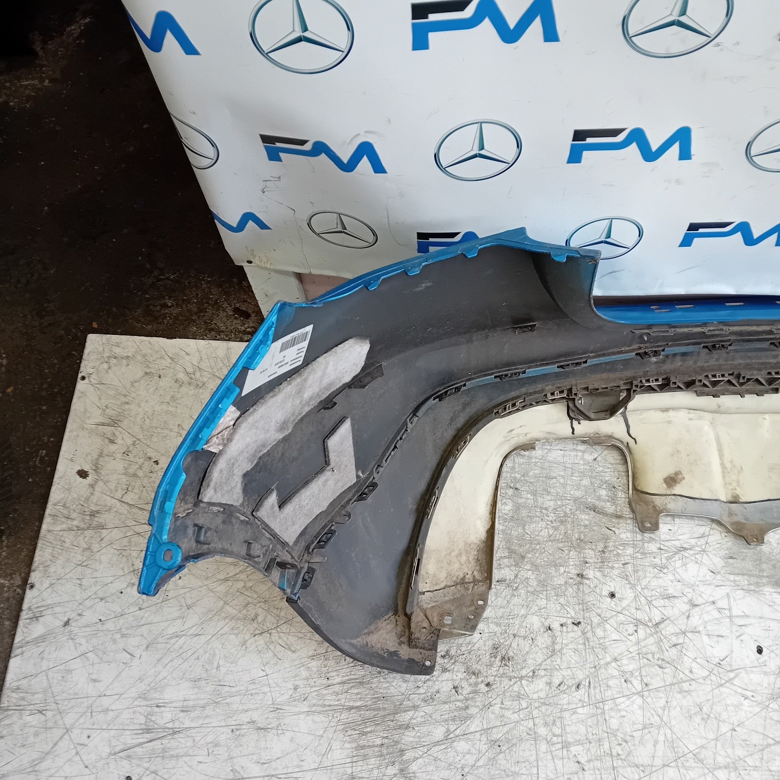 MERCEDES BENZ GLA X156 REAR BUMPER BLUE 2014-19 A1568852425 FMX119