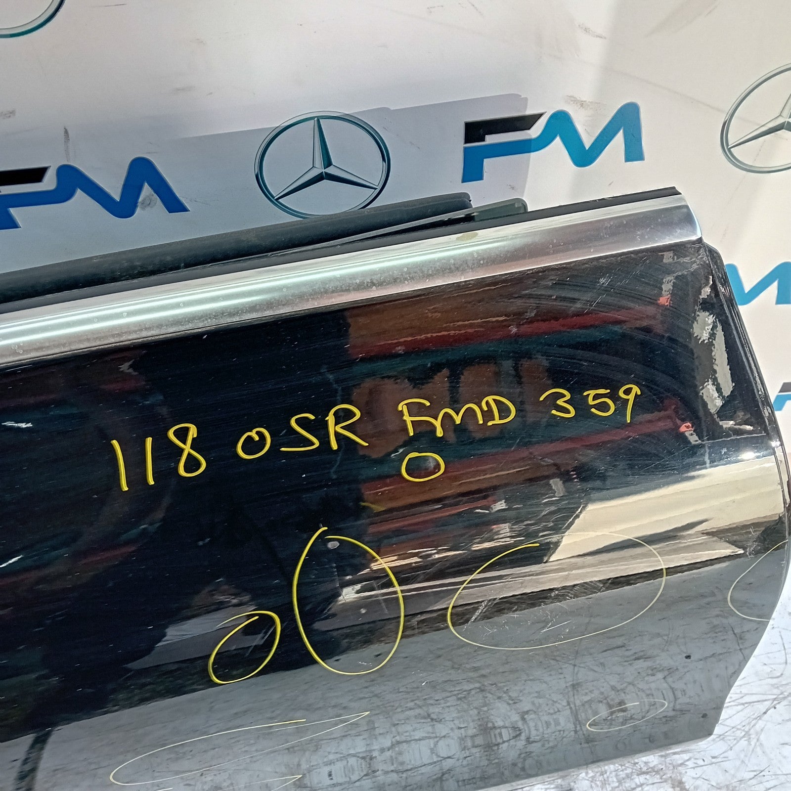MERCEDES BENZ CLA W118 DRIVER REAR DOOR OSR 2019 ON BLACK COMPLETE FMD359