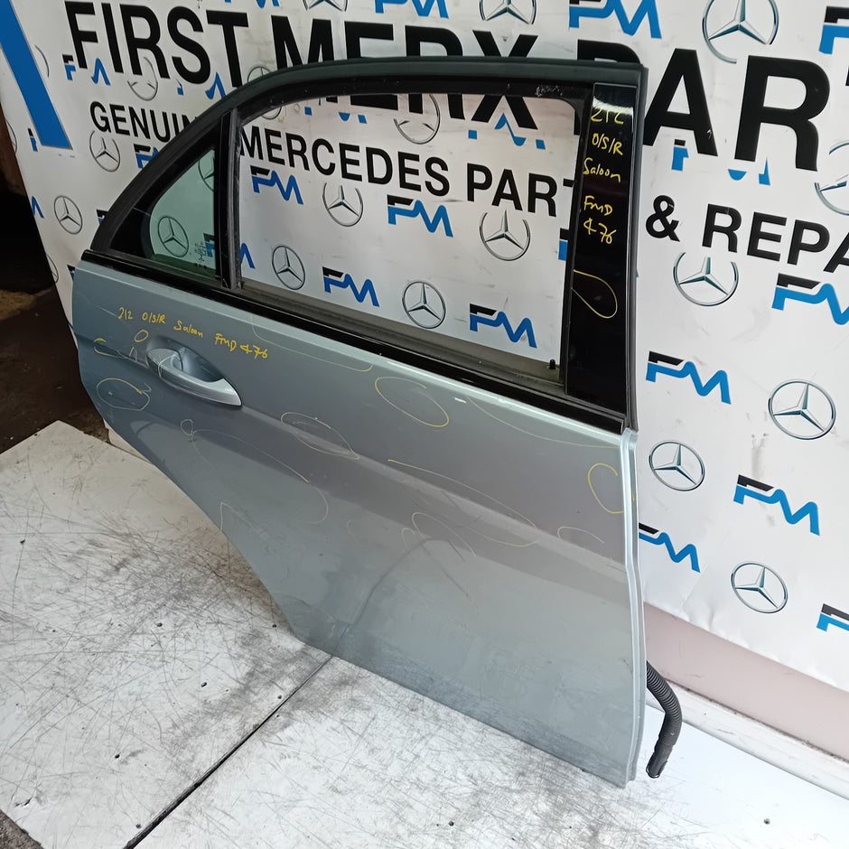 MERCEDES E-CLASS W212 SLN DRIVER REAR DOOR OSR SILVER 2014 ON COMPLETE FMD476