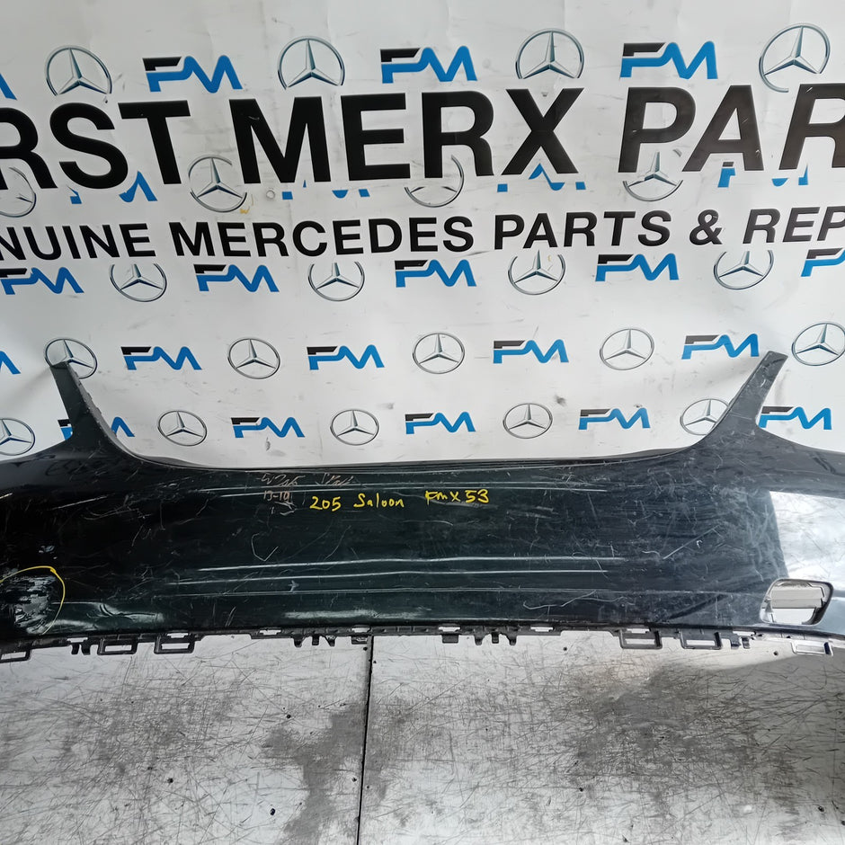 MERCEDES BENZ C-CLASS W205 SLN REAR BUMPER 2015 BLACK A2058850138 FMX53