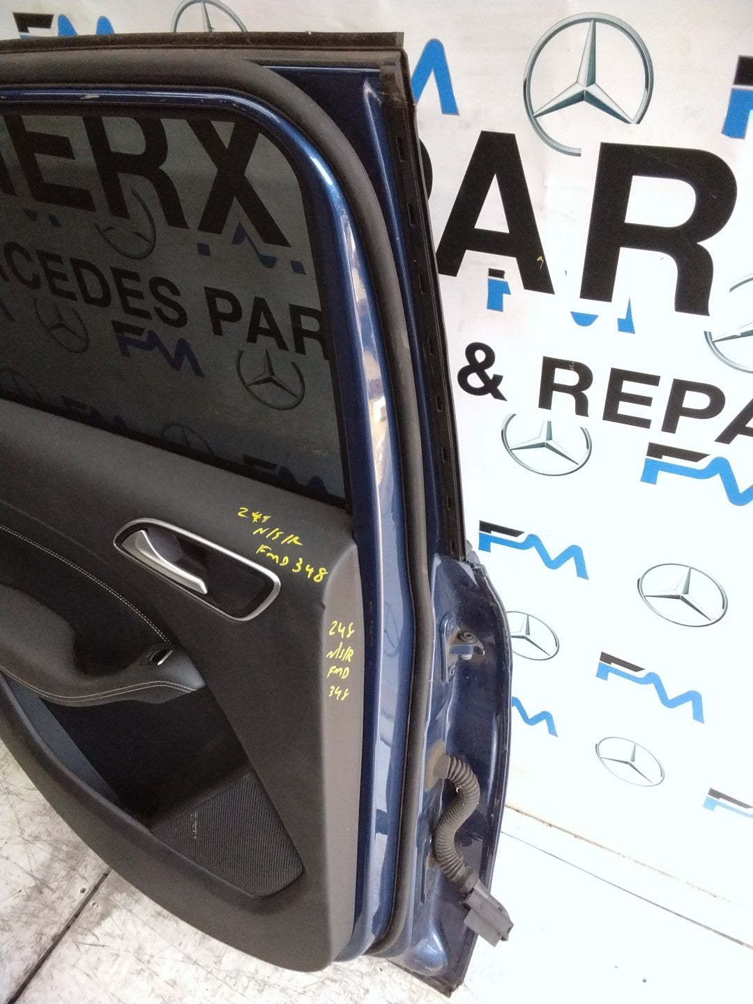 MERCEDES B-CLASS W246 PASSENGER REAR DOOR NSR BLUE 2012-19 COMPLETE FMD348