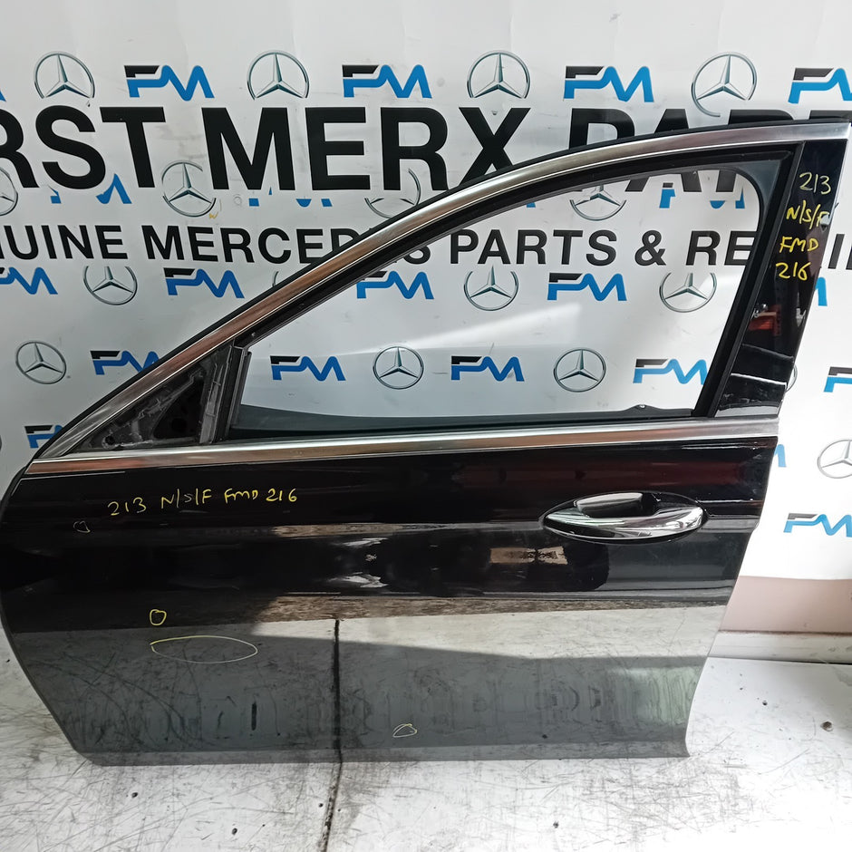 MERCEDES E-CLASS W213 SLN PASSENGER FRONT DOOR NSF BLACK 2016 ON COMPLETE FMD216