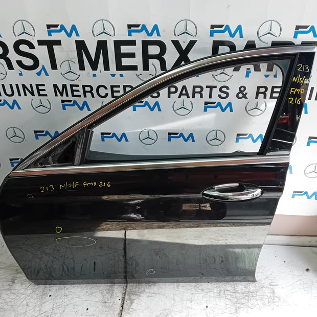 MERCEDES E-CLASS W213 SLN PASSENGER FRONT DOOR NSF BLACK 2016 ON COMPLETE FMD216