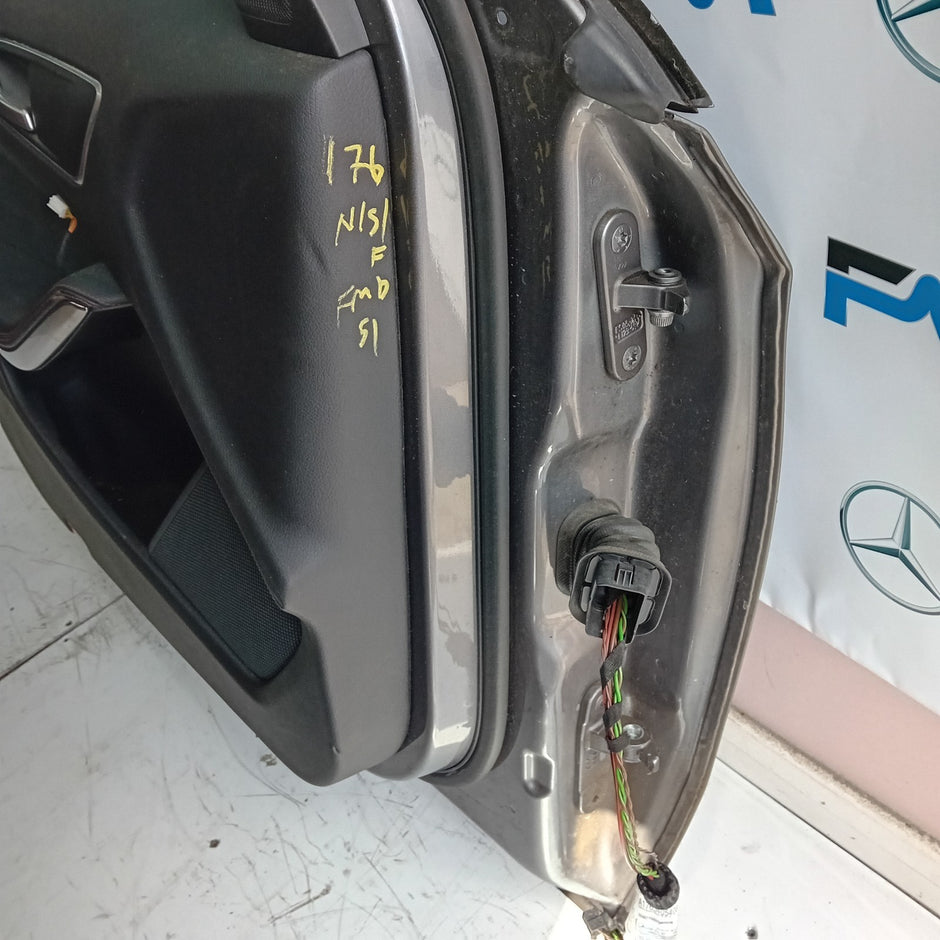 MERCEDES-BENZ A-CLASS W176 PASSENGER SIDE FRONT DOOR N/S/F COMPLETE GREY FMD51