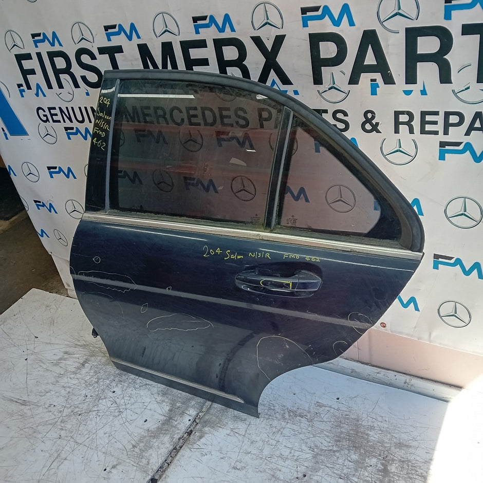 MERCEDES C-CLASS W204 SLN PASSENGER REAR DOOR NSR BLUE 2008-14 COMPLETE FMD462