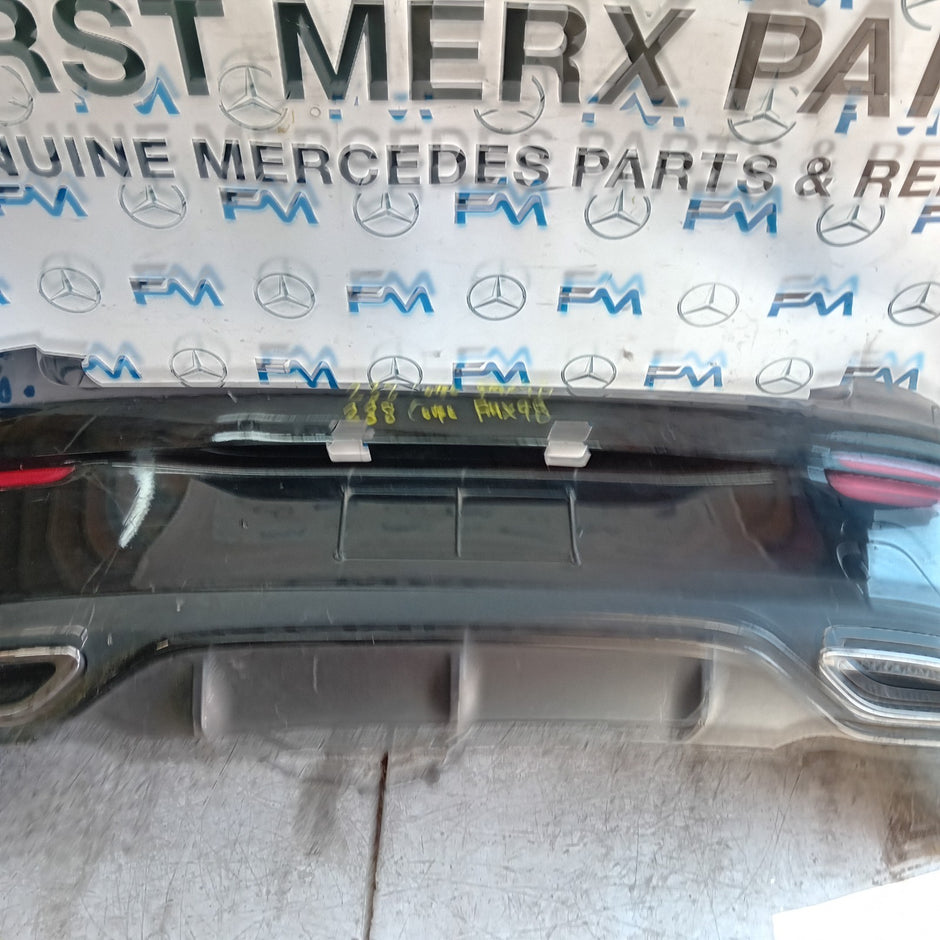 MERCEDES BENZ E-CLASS C238 COUPE BLACK REAR BUMPER 2016 ON COMPLETE FMX98