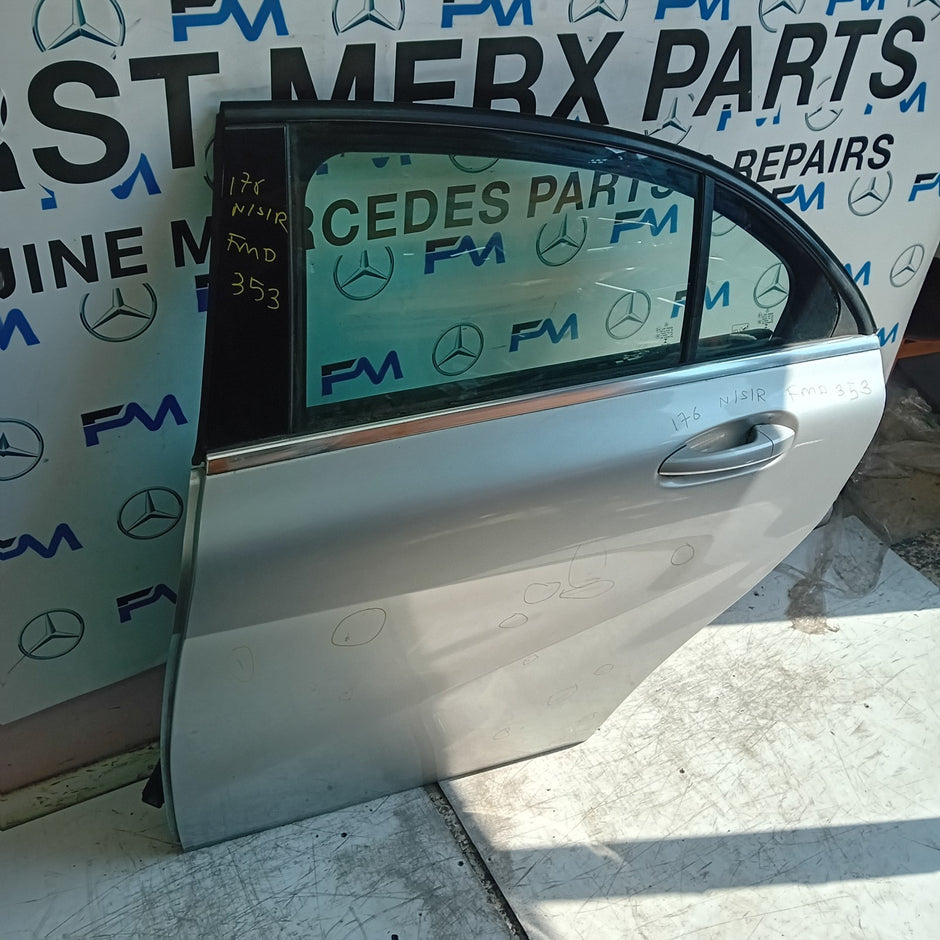 MERCEDES A-CLASS W176 PASSENGER REAR DOOR NSR SILVER 2012-18 COMPLETE FMD353