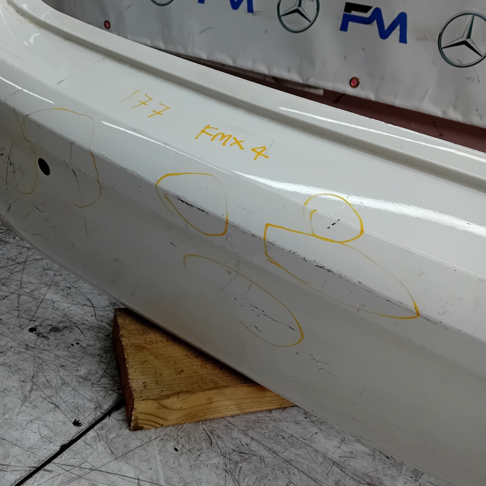 MERCEDES BENZ  A-CLASS W177 REAR BUMPER A1778804801 2018 WHITE FMX4