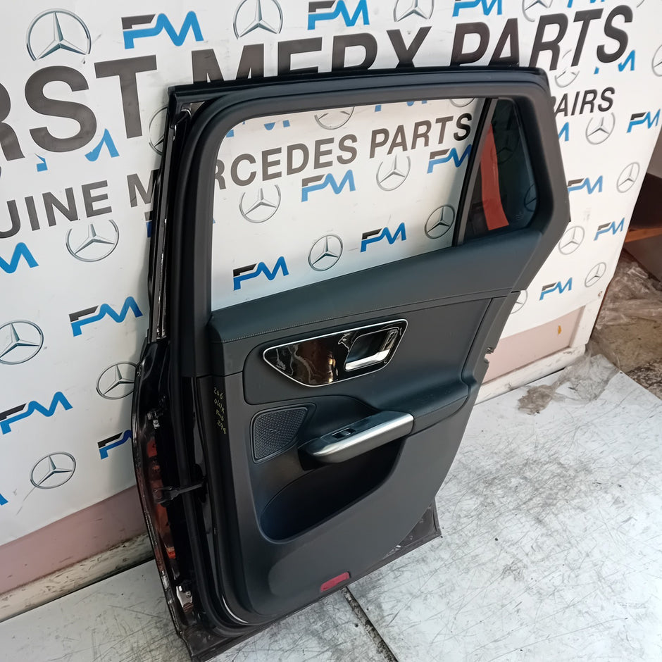 MERCEDES BENZ C-CLASS W206 ESTATE DRIVER REAR DOOR OSR BLACK COMPLETE FMD294