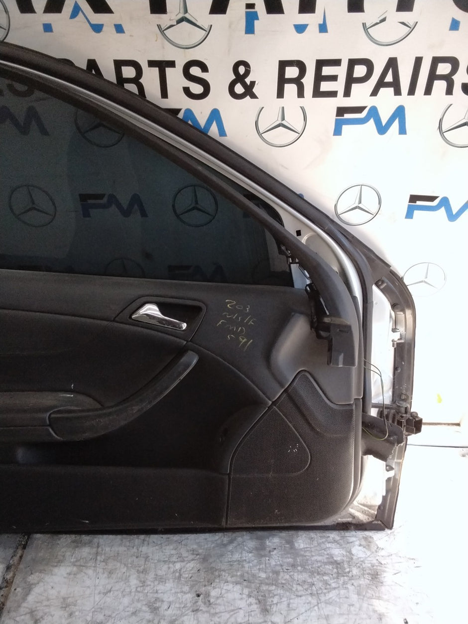 MERCEDES C-CLS W203 SLN PASSENGER FRONT DOOR NSF SILVER 2001-04  FMD591