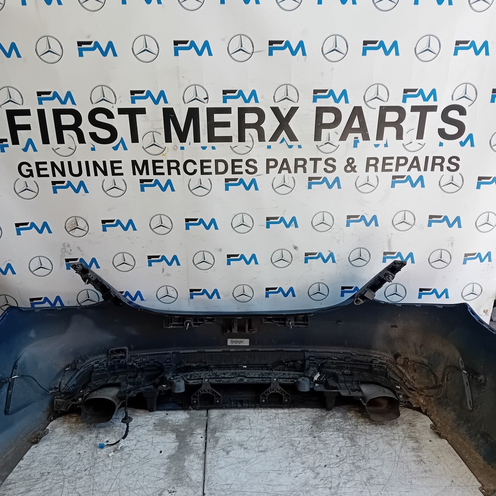 MERCEDES BENZ C-CLASS W205 REAR BUMPER BLUE 2014 A2058555738 FMX145