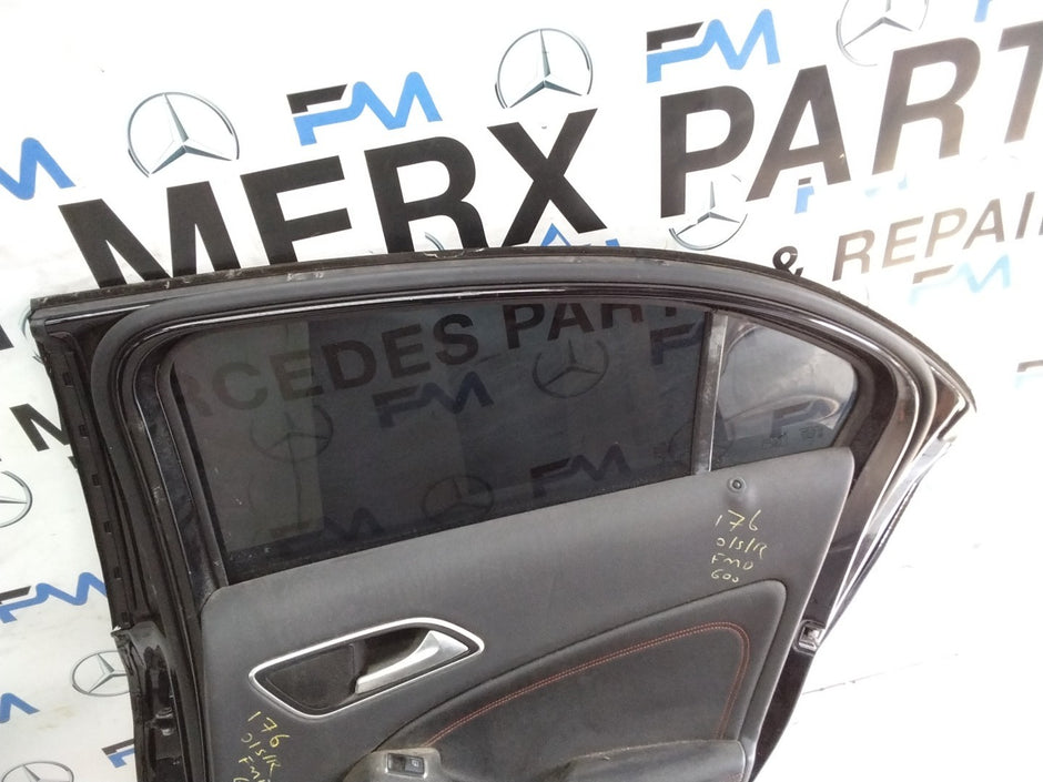 MERCEDES A-CLS W176  DRIVER REAR  DOOR OSR  2012-18 BLACK COMPLETE FMD600