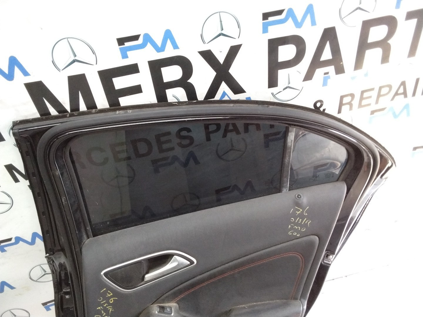 MERCEDES A-CLS W176  DRIVER REAR  DOOR OSR  2012-18 BLACK COMPLETE FMD600