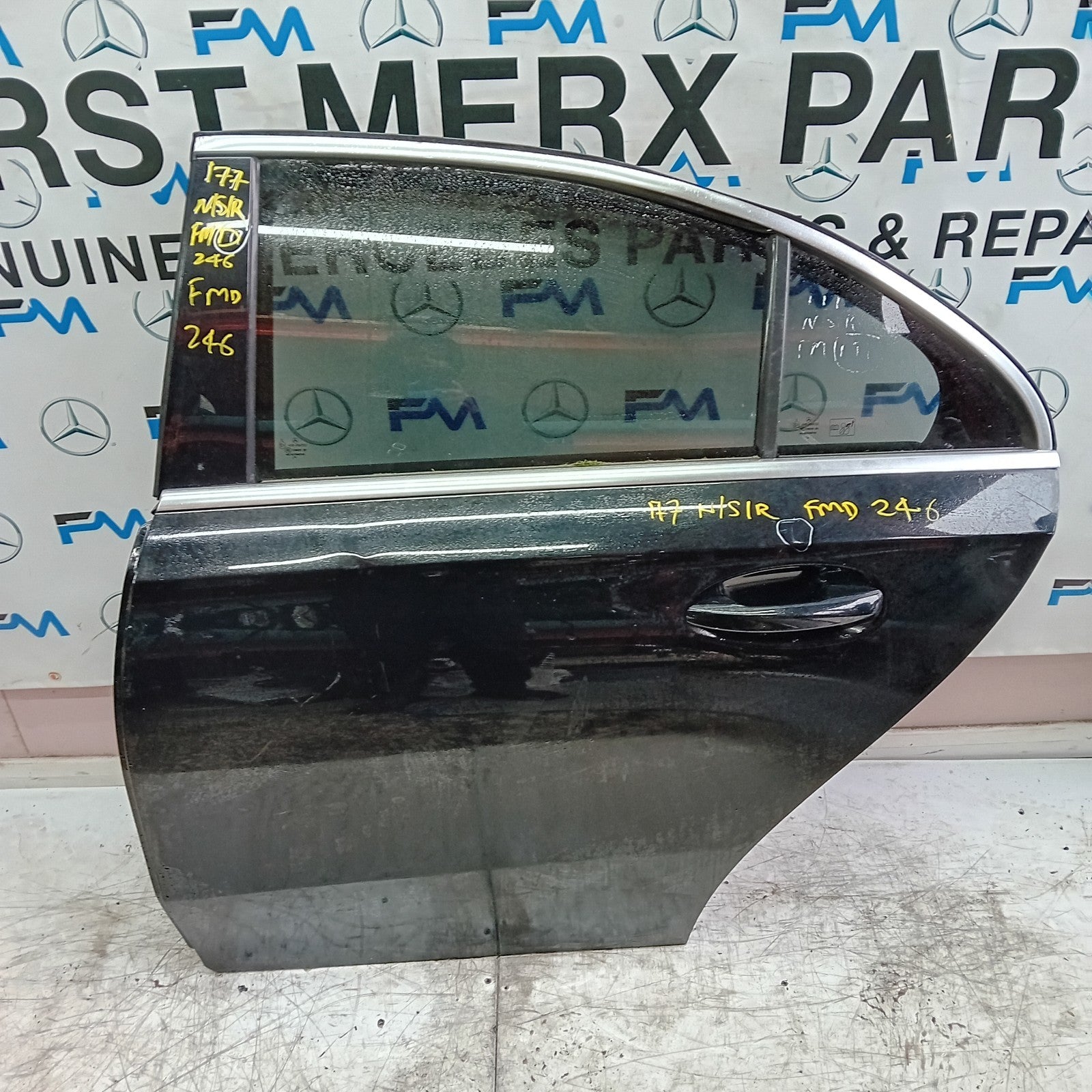 MERCEDES A-CLASS W177 PASSENGER REAR DOOR NSR BLACK 2018 ON COMPLETE FMD246