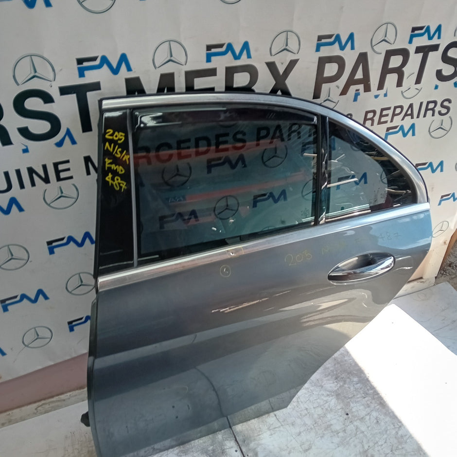 MERCEDES C-CLASS W205 PASSENGER REAR DOOR NSR 2014 GREY COMPLETE FMD487