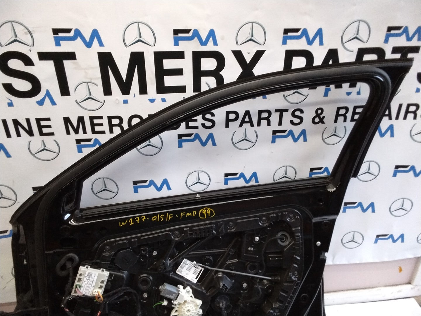MERCEDES BENZ  A-CLASS W177 DRIVER SIDE FRONT DOOR O/S/F BLACK FMD99