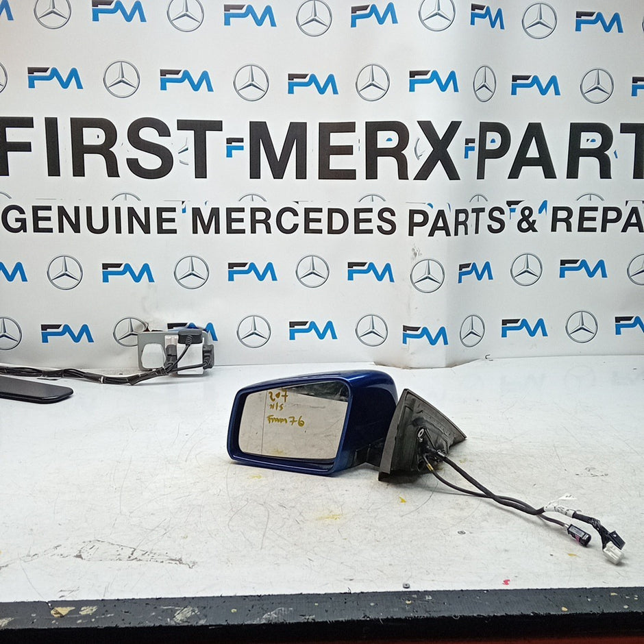 MERCEDES E-CLASS W207 PASSENGER WING MIRROR NS BLUE PL A2078103719 CAMERA FMM76