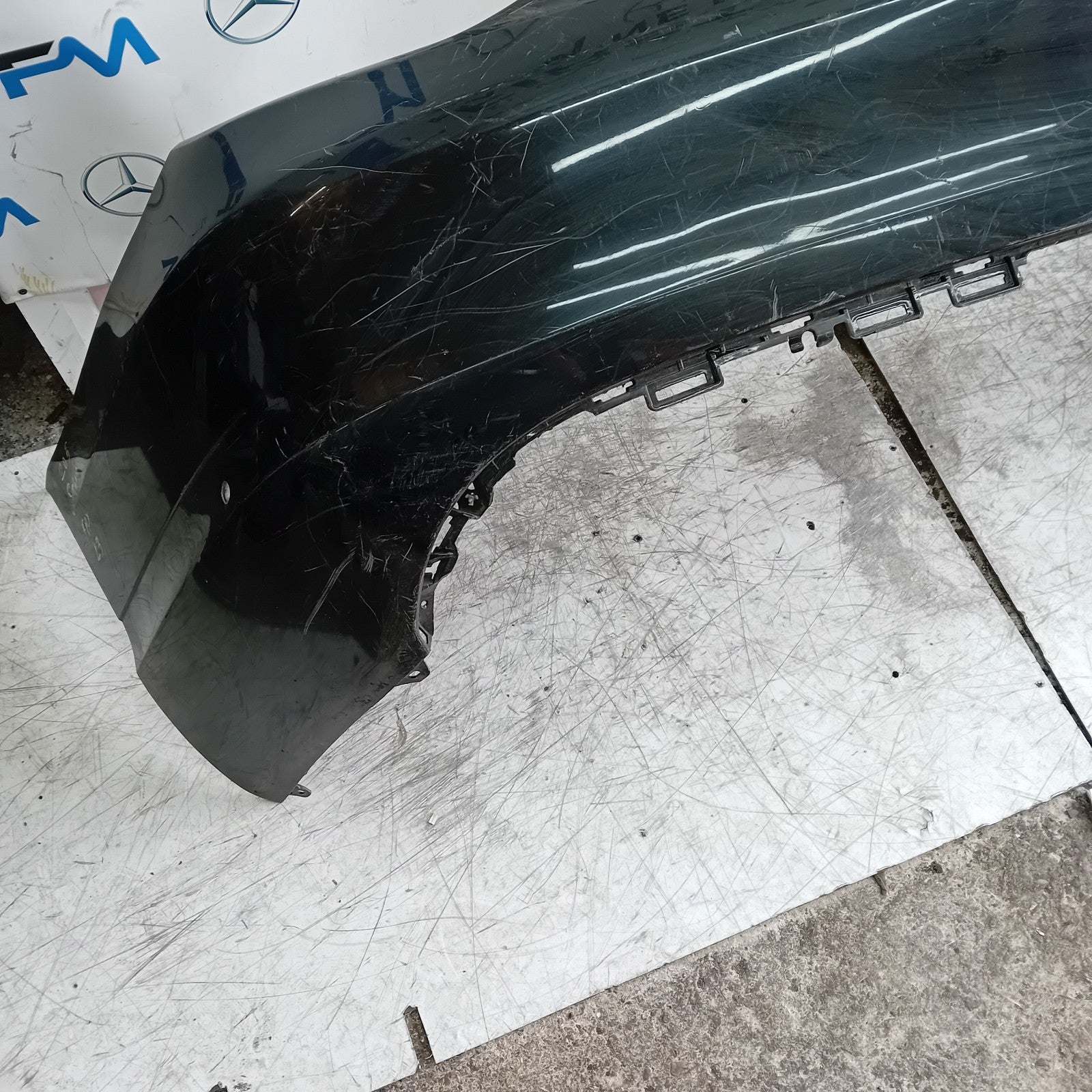 MERCEDES C-CLASS W205 SLN REAR BUMPER 2014 BLACK  A2058850138 COMPLETE FMX43