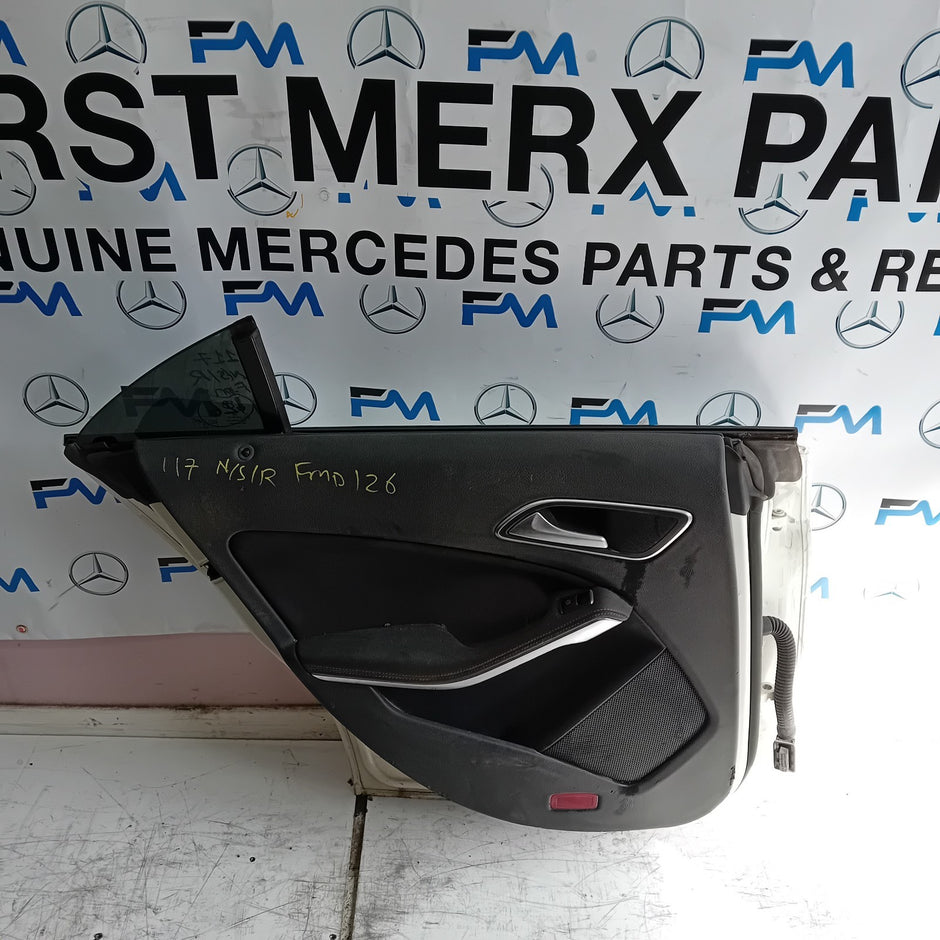 MERCEDES BENZ CLA W117 PASSENGER SIDE RESR DOOR N/S/R WHITE FMD126
