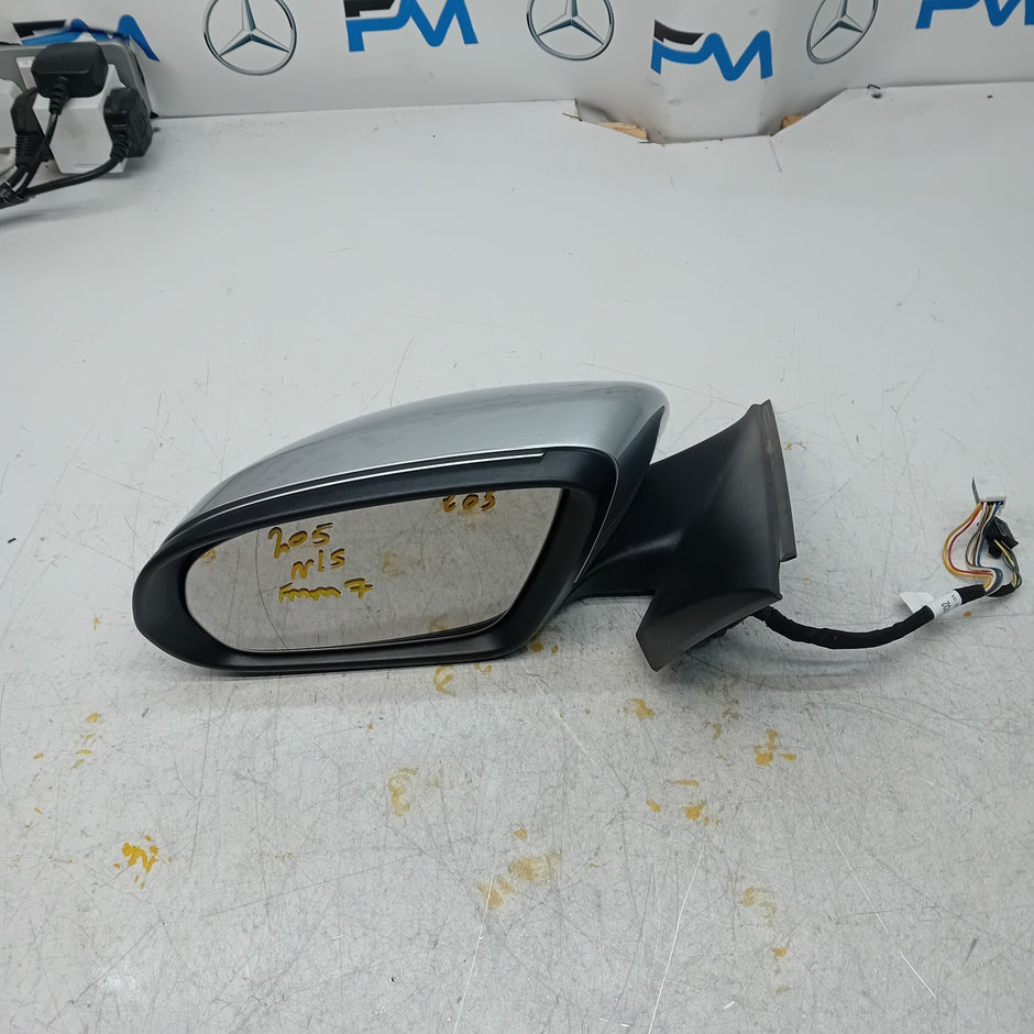 MERCEDES C-CLASS 2014 On W205 PASSENGER SIDE WING MIRROR A2058104702 SILVER FMM7