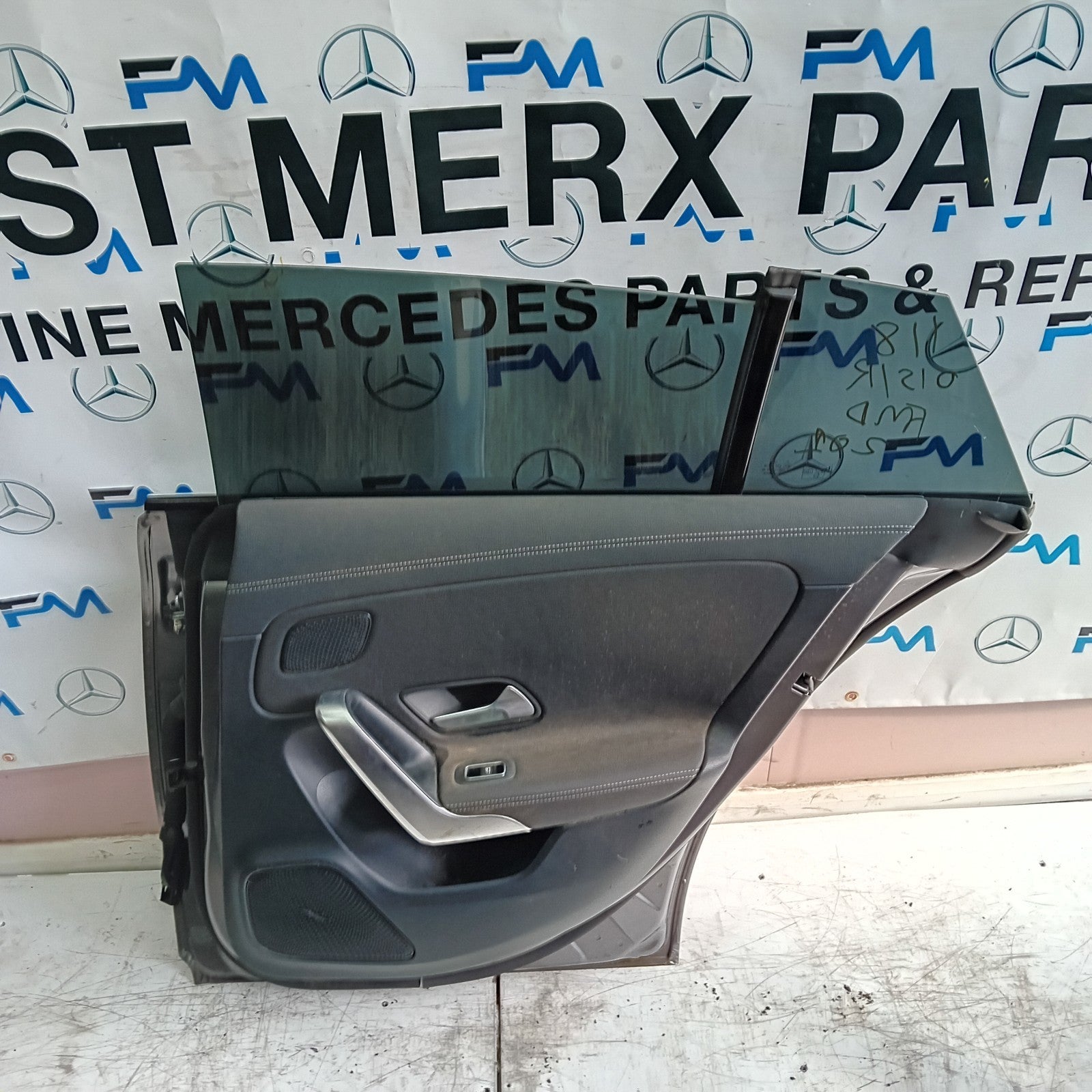 MERCEDES BENZ CLA C118 DRIVER REAR DOOR OSR GREY 2019 ON COMPLETE FMD201