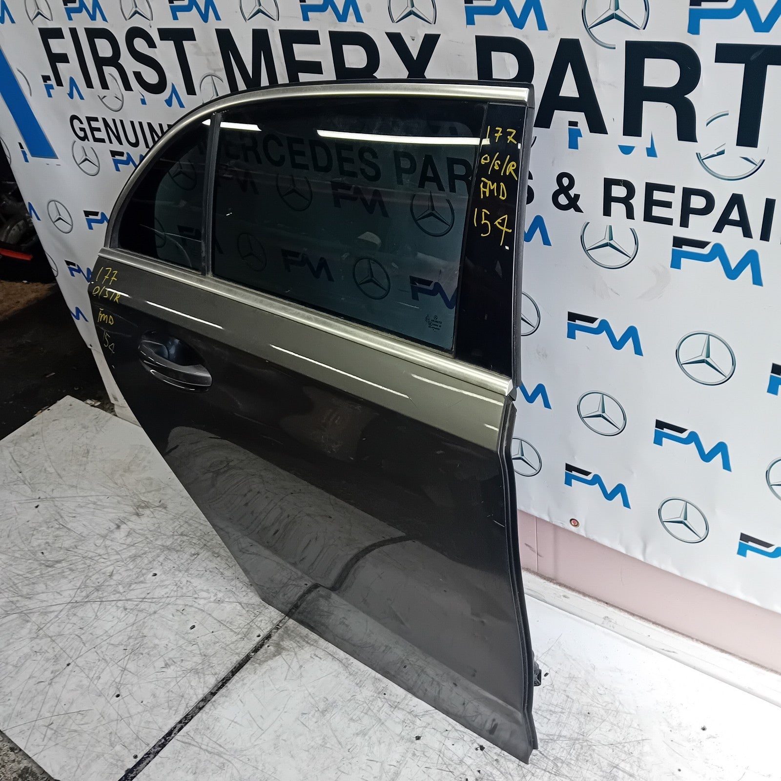 MERCEDES BENZ A-CLASS W177 DRIVER REAR DOOR O/S/R GREY 2018 ONWARDS FMD154