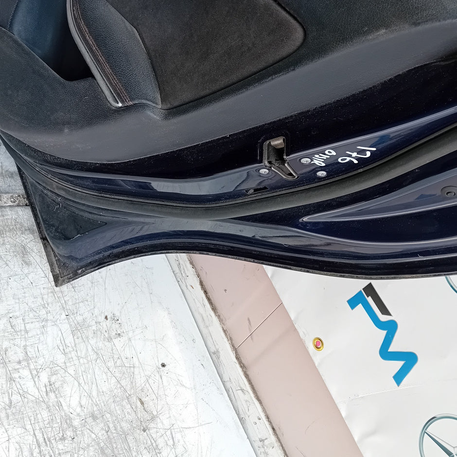MERCEDES BENZ A-CLASS W176 DRIVER REAR DOOR OSR BLUE 2012-18 COMPLETE FMD370