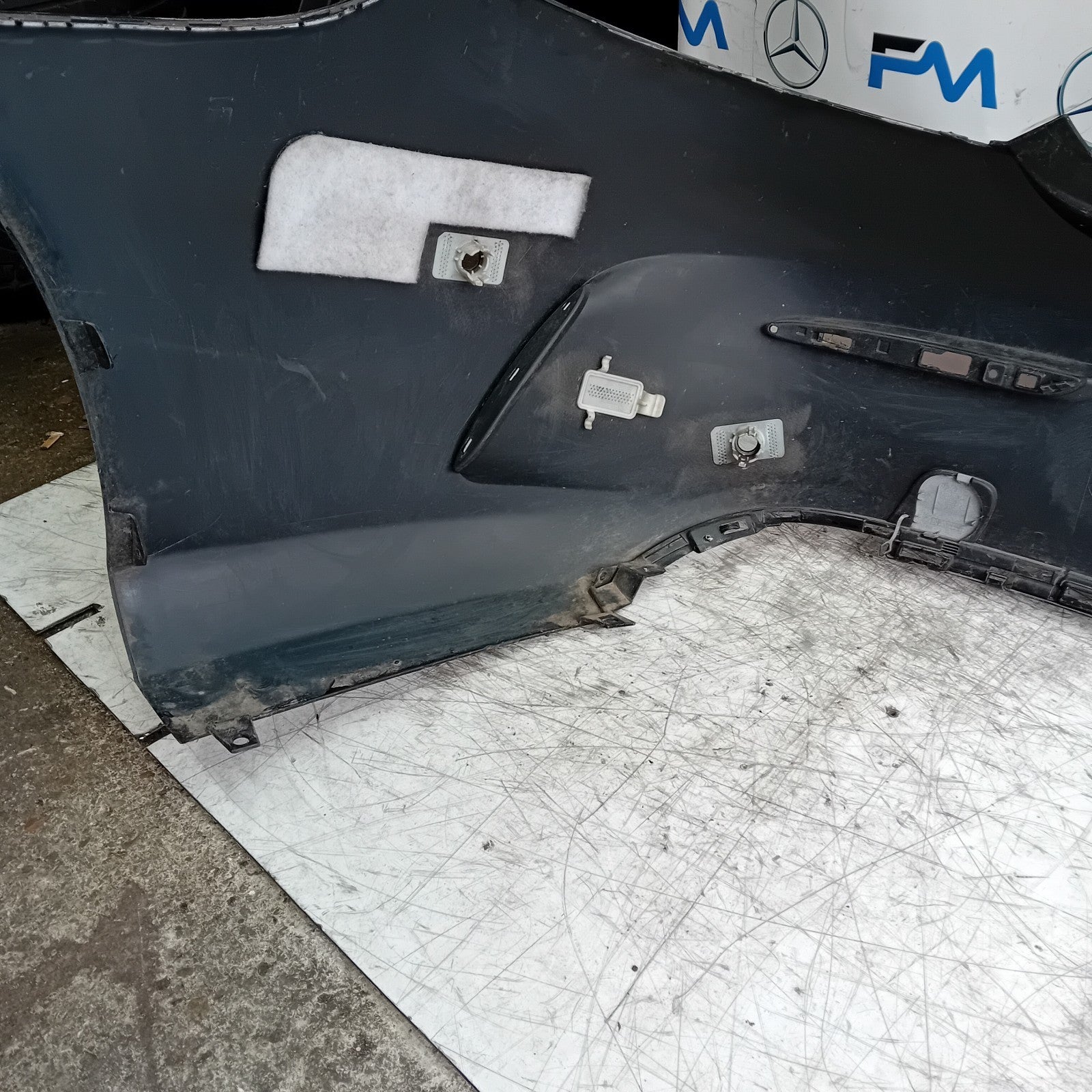 MERCEDES BENZ C-CLASS W205 COUPE REAR BUMPER 2015 BLACK COMPLETE FMX63