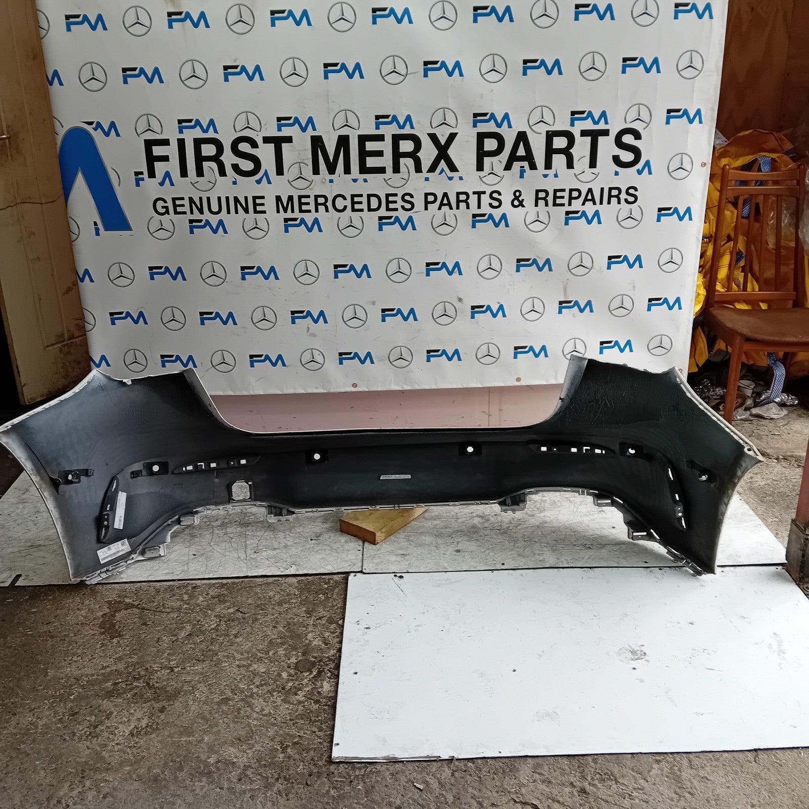 MERCEDES BENZ  A-CLASS W177 REAR BUMPER A1778804801 2018 WHITE FMX4