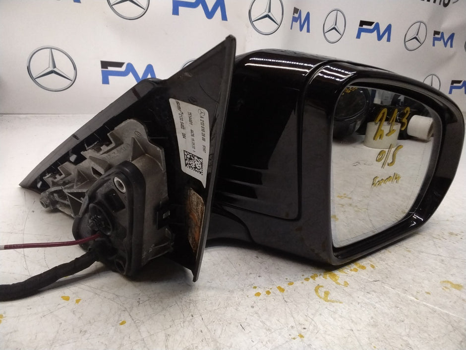 MERCEDES E-CLASS 2016 On W213 DRIVER SIDE WING MIRROR A2138102800 BLACK FMM14
