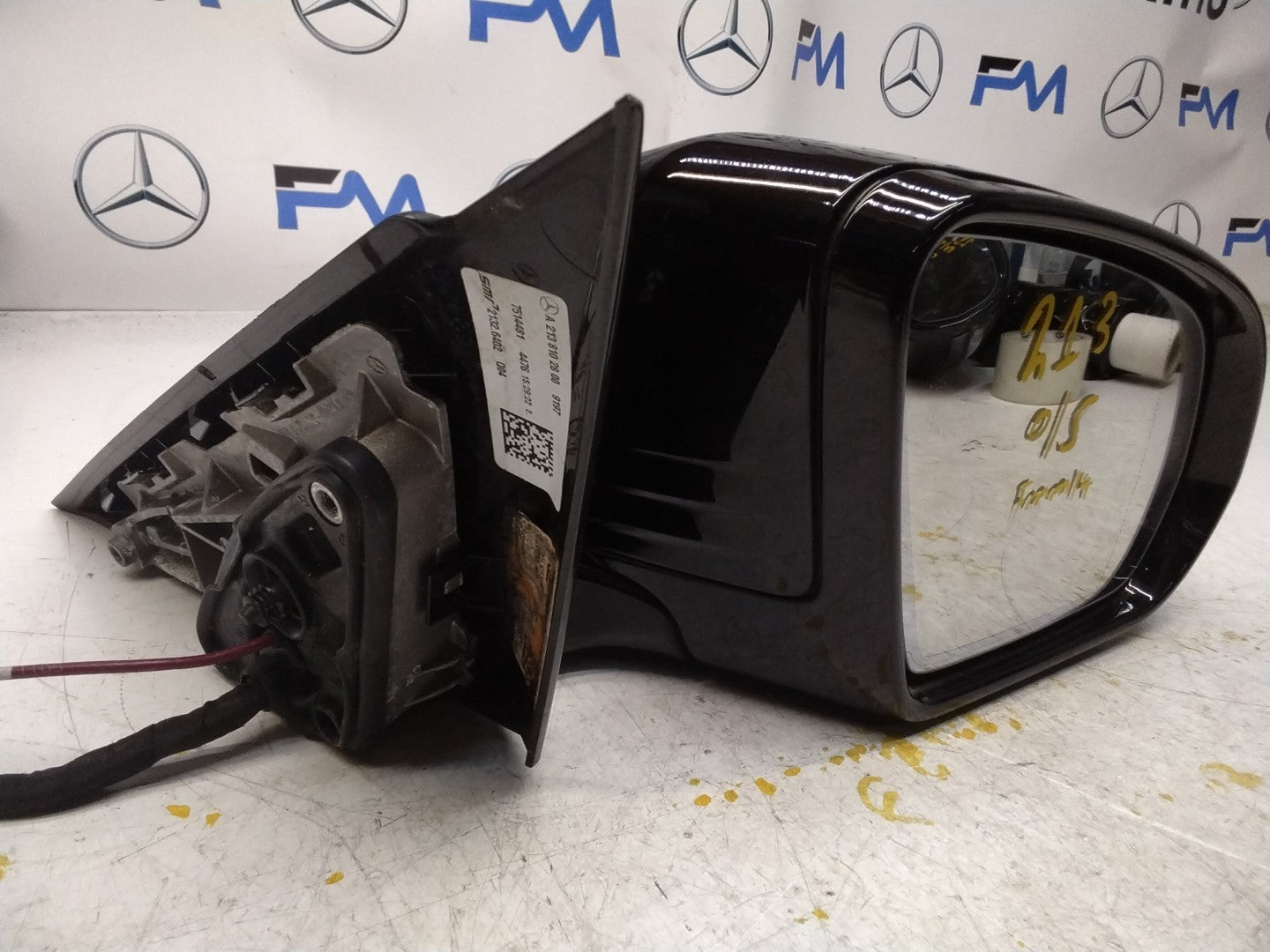 MERCEDES E-CLASS 2016 On W213 DRIVER SIDE WING MIRROR A2138102800 BLACK FMM14