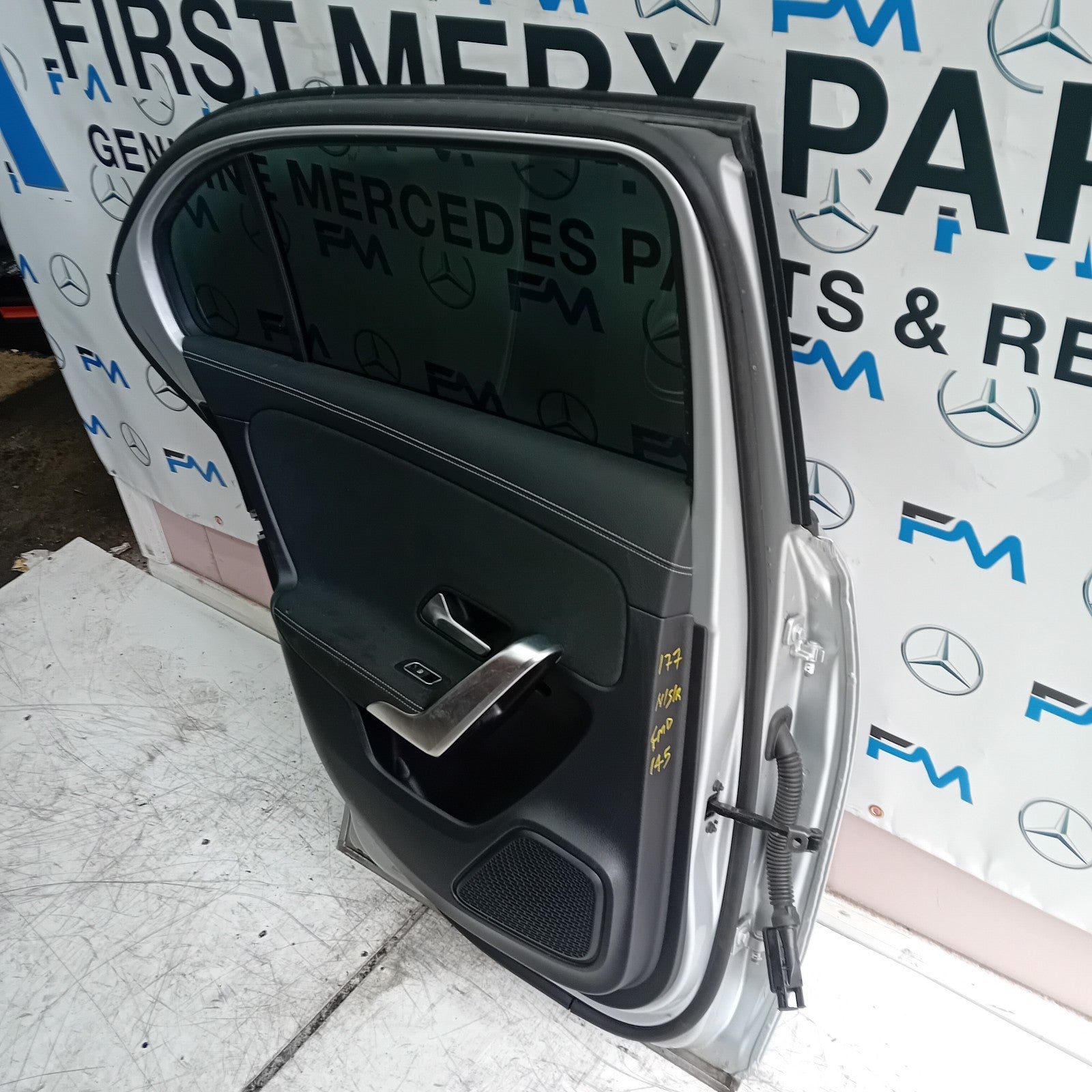 MERCEDES BENZ A-CLASS W177 PASSENGER SIDE REAR DOOR N/S/R SILVER  FMD145