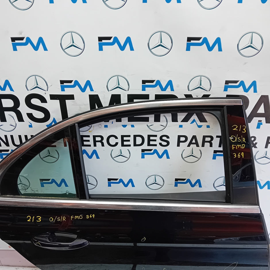 MERCEDES E-CLASS W213 SLN DRIVER REAR DOOR OSR BLACK 2016 ON COMPLETE FMD369
