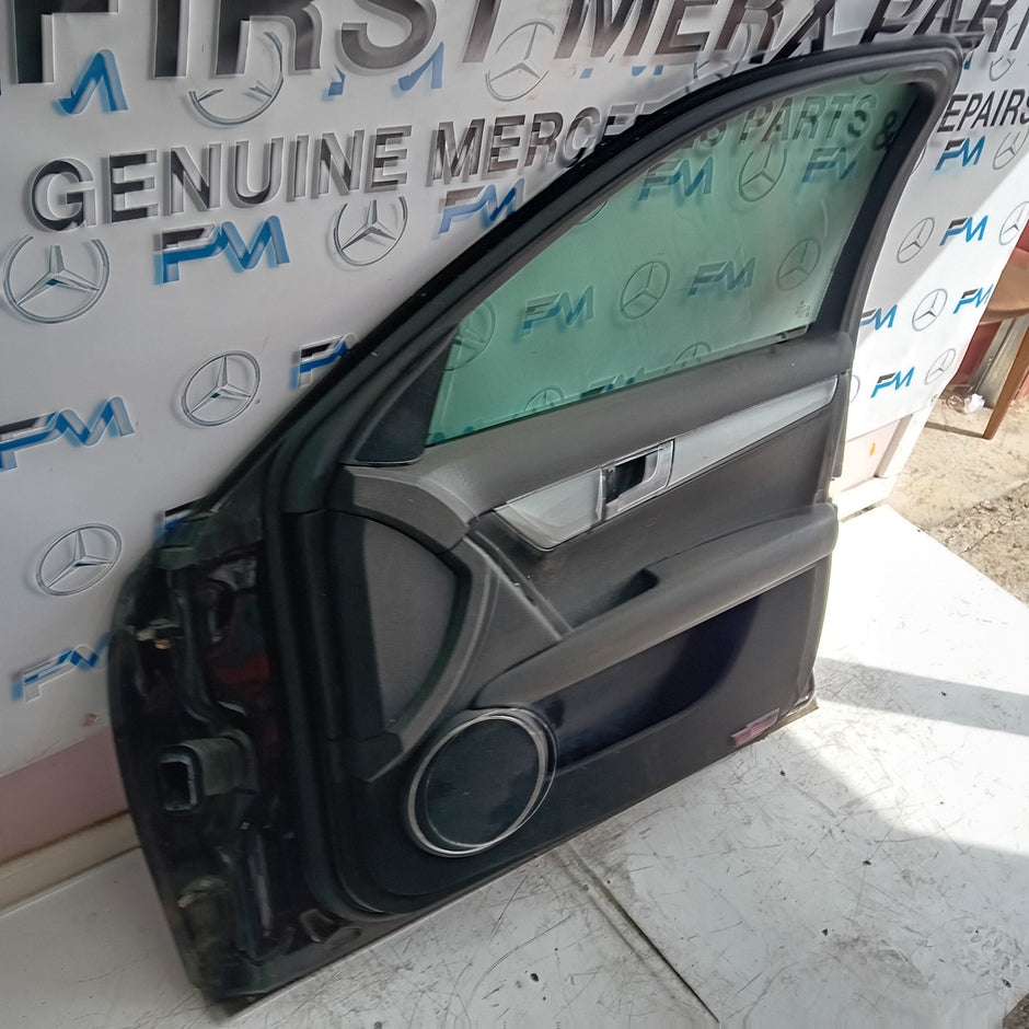 MERCEDES BENZ C-CLASS W204 DRIVER SIDE FRONT DOOR O/S/F BLACK FMD125