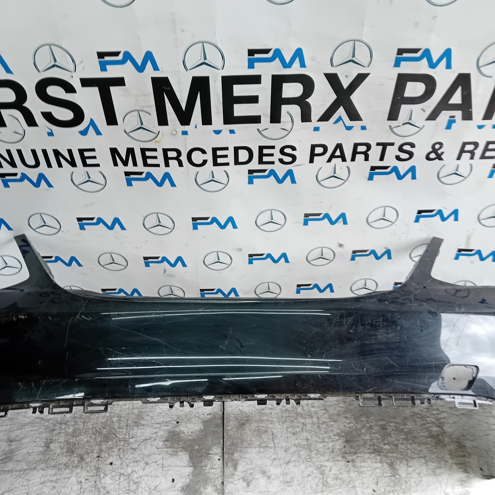 MERCEDES BENZ C-CLASS W205 SLN REAR BUMPER 2015 BLACK A2058550138 FMX49