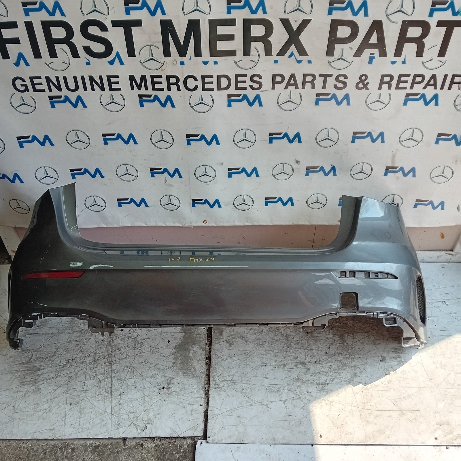 MERCEDES BENZ A-CLASS W177 REAR BUMPER 2019 GREY A1778804701 FMX47